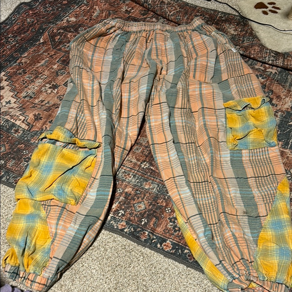 Colorful Plaid Harem Pants